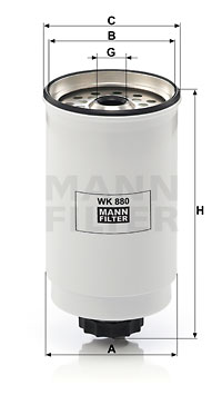 Filtre à carburant MANN-FILTER WK 880