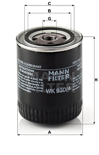 Filtre à carburant MANN-FILTER WK 930/4