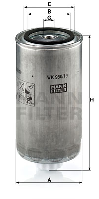 Filtre à carburant MANN-FILTER WK 950/19