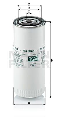 Filtre à carburant MANN-FILTER WK 962/4