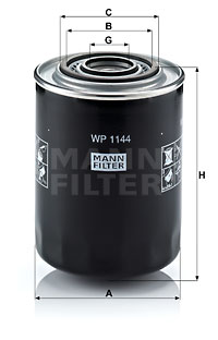 Filtre à huile MANN-FILTER WP 1144
