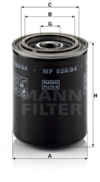 Filtre à huile MANN-FILTER WP 928/84
