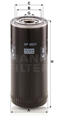 Filtre à carburant MANN-FILTER WP 962/3 x
