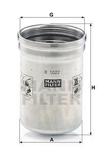 Filtre à huile MANN-FILTER W 1022