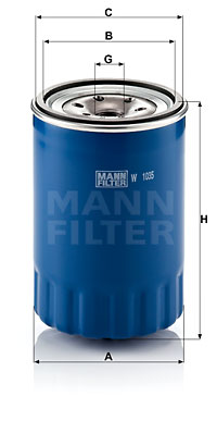 Filtre à huile MANN-FILTER W 1035
