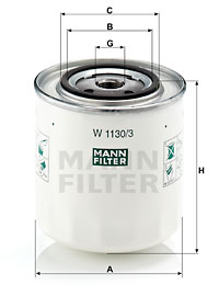 Filtre à huile MANN-FILTER W 1130/3