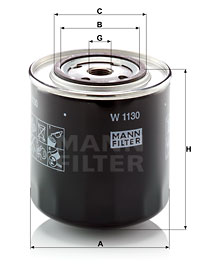 Filtre à huile MANN-FILTER W 1130