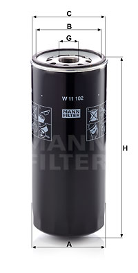 Filtre à huile MANN-FILTER W 11 102