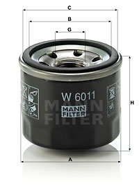 Filtre à huile MANN-FILTER W 6011