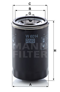 Filtre à huile MANN-FILTER W 6014