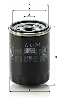 Filtre à huile MANN-FILTER W 610/4