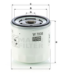 Filtre à huile MANN-FILTER W 7008