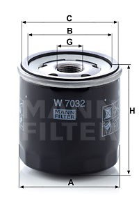 Filtre à huile MANN-FILTER W 7032