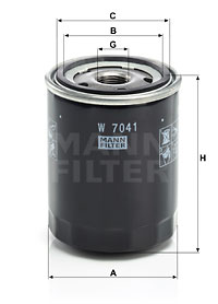 Filtre à huile MANN-FILTER W 7041
