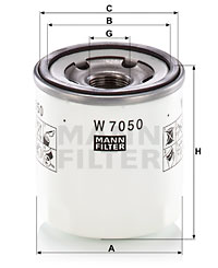 Filtre à huile MANN-FILTER W 7050