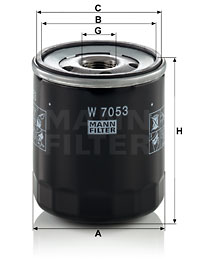Filtre à huile MANN-FILTER W 7053