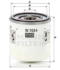 Filtre à huile MANN-FILTER W 7054