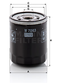 Filtre à huile MANN-FILTER W 7063