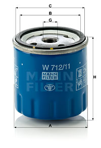 Filtre à huile MANN-FILTER W 712/11