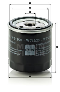 Filtre à huile MANN-FILTER W 712/20