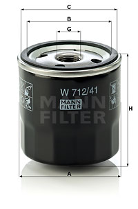 Filtre à huile MANN-FILTER W 712/41