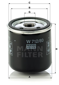 Filtre à huile MANN-FILTER W 712/80