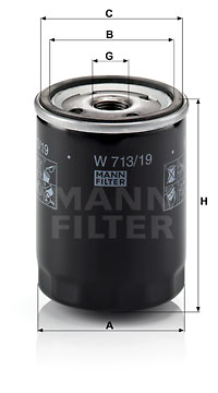 Filtre à huile MANN-FILTER W 713/19