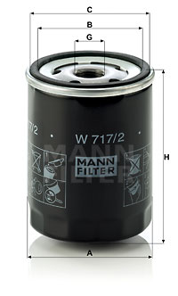 Filtre à huile MANN-FILTER W 717/2