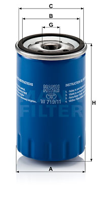 Filtre à huile MANN-FILTER W 719/11