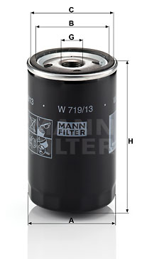 Filtre à huile MANN-FILTER W 719/13