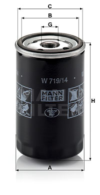 Filtre à huile MANN-FILTER W 719/14