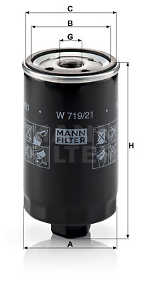 Filtre à huile MANN-FILTER W 719/21