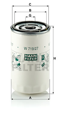 Filtre à huile MANN-FILTER W 719/27