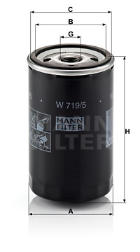 Filtre à huile MANN-FILTER W 719/5