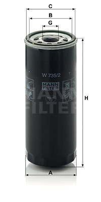 Filtre à huile MANN-FILTER W 735/2