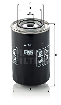Filtre à huile MANN-FILTER W 8005