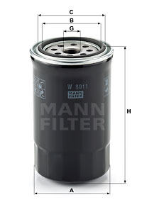 Filtre à huile MANN-FILTER W 8011