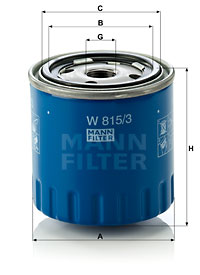 Filtre à huile MANN-FILTER W 815/3