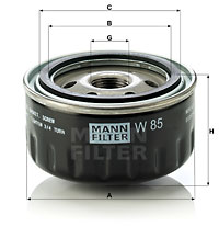 Filtre à huile MANN-FILTER W 85