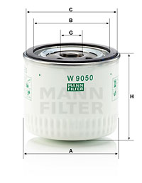 Filtre à huile MANN-FILTER W 9050