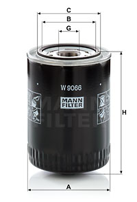 Filtre à huile MANN-FILTER W 9066