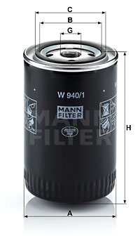 Filtre à huile MANN-FILTER W 940/1