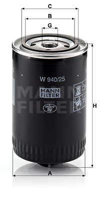 Filtre à huile MANN-FILTER W 940/25