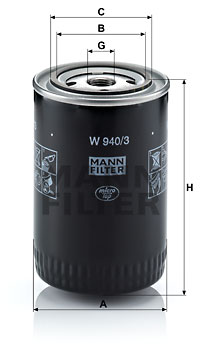 Filtre à huile MANN-FILTER W 940/3