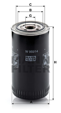 Filtre à huile MANN-FILTER W 950/14