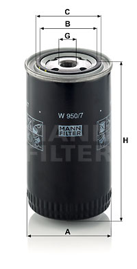 Filtre à huile MANN-FILTER W 950/7