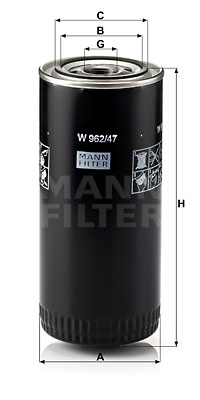 Filtre à huile MANN-FILTER W 962/47