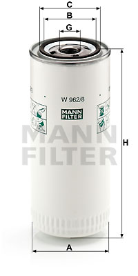 Filtre à huile MANN-FILTER W 962/8