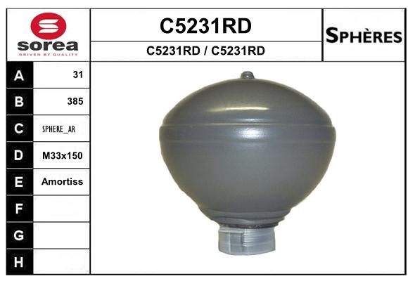 Lot de 2 sphères de suspension SNRA C5231RD