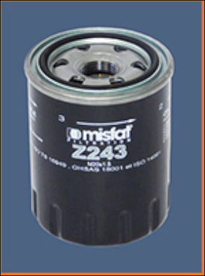 Filtre à huile MISFAT Z243
